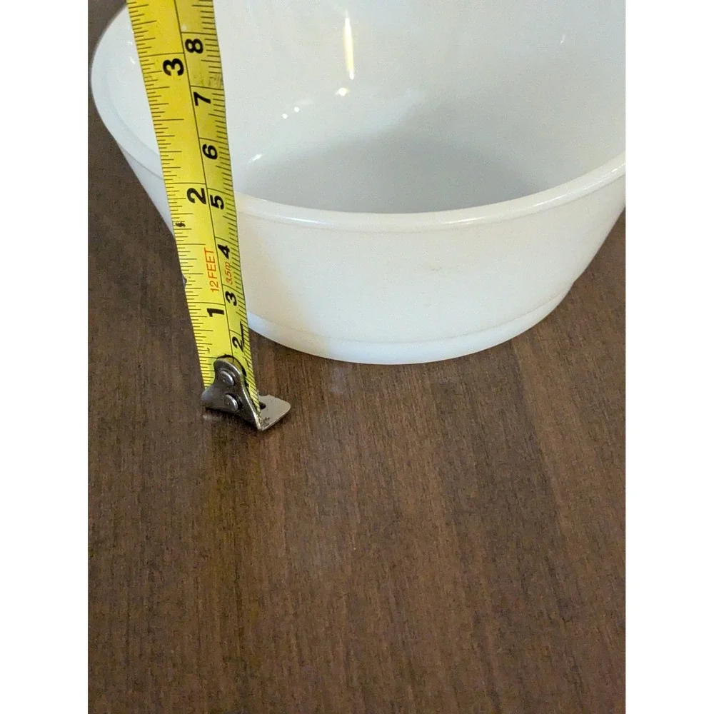 Vintage Fire-King Anchor Hocking White Milk Glass Mixing Bowl Oven Proof 4.5